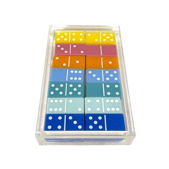 Modern Lucite Dominos Aurora on Design Life Kids Multicolor Lucite Domino Set